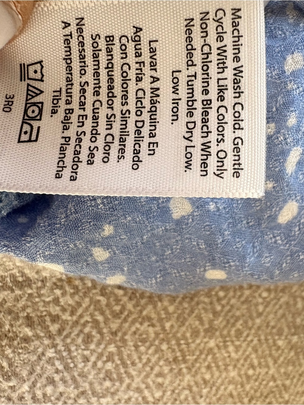 Size 20W Terra & Sky Light Blue Speckled V-Neck Tunic - Picture 10 of 12